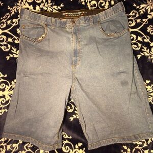 Men's Light Blue Jean Shorts with Continuous Comfort Waistband